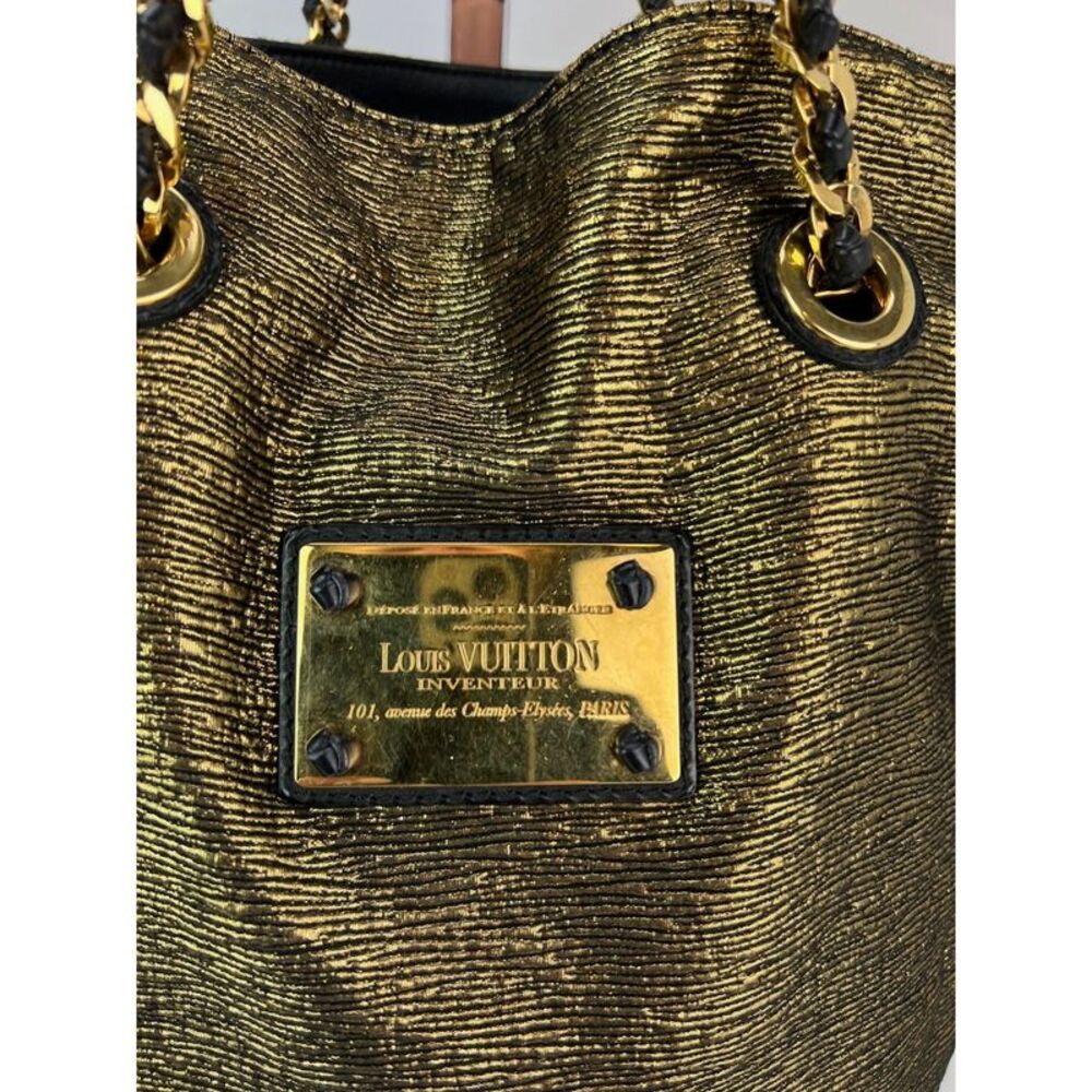 Louis Vuitton Metallic Jacquard double Jeu Soft Gold Tote - Picture 2 of 6